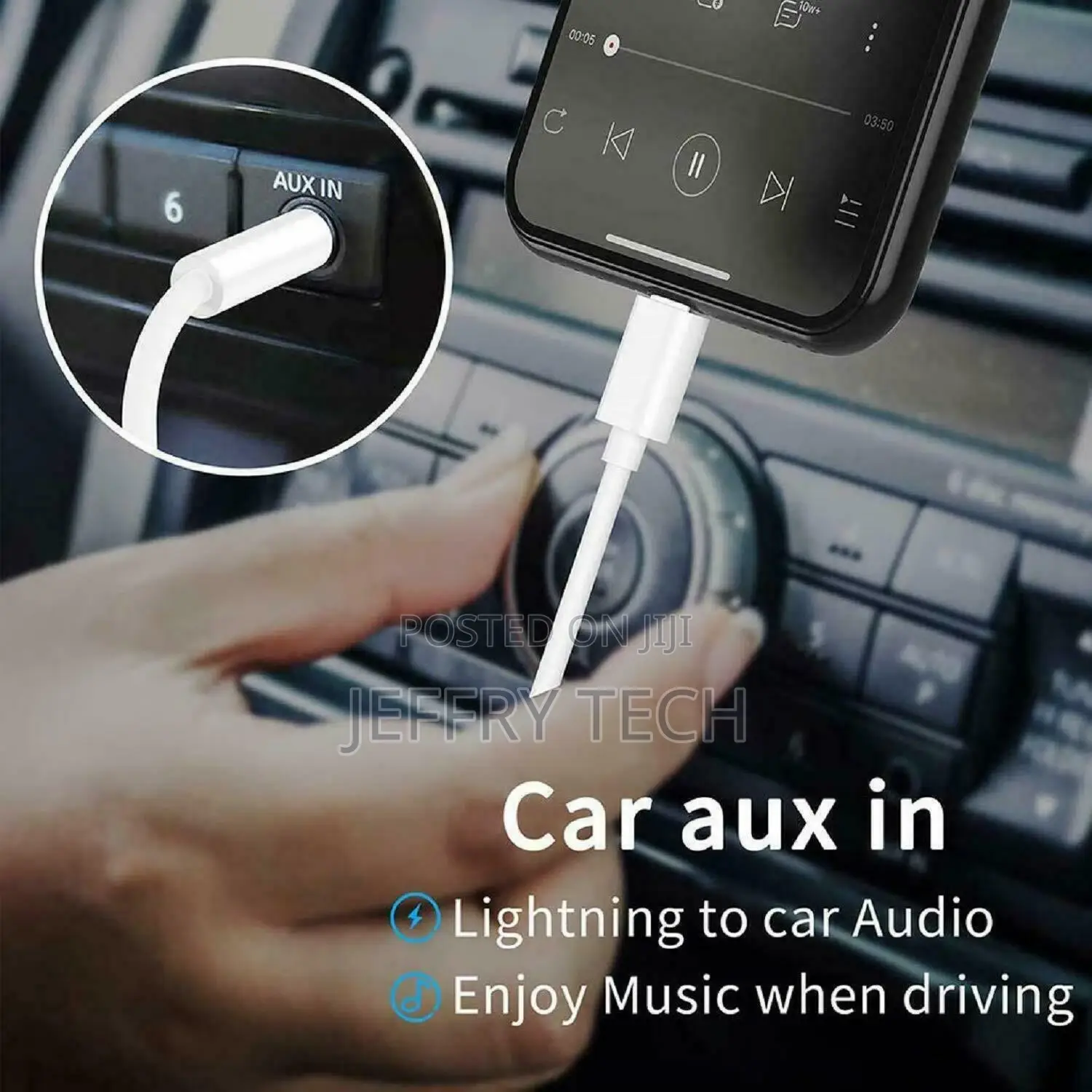 Auxiliary Cable 3.5mm Car Aux Audio Cable Adapter iPhone 12