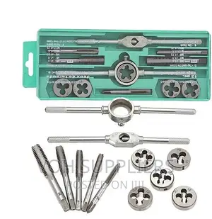 Strong 12pcs M6 to M12 Tap and Die Set With Wrench Handle