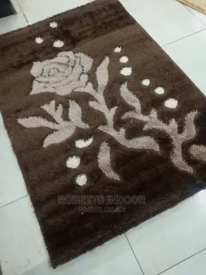 Flowerly Brown Turkish Soft Carpet