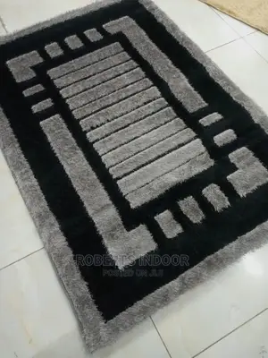 Black and Grey 6*9 Turkish Soft Carpet