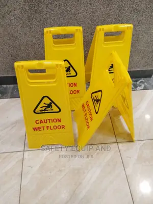 Yellow Wet Floor Safety Signages