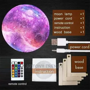 3D Jupiter Drawing Lamp For Home Decor.