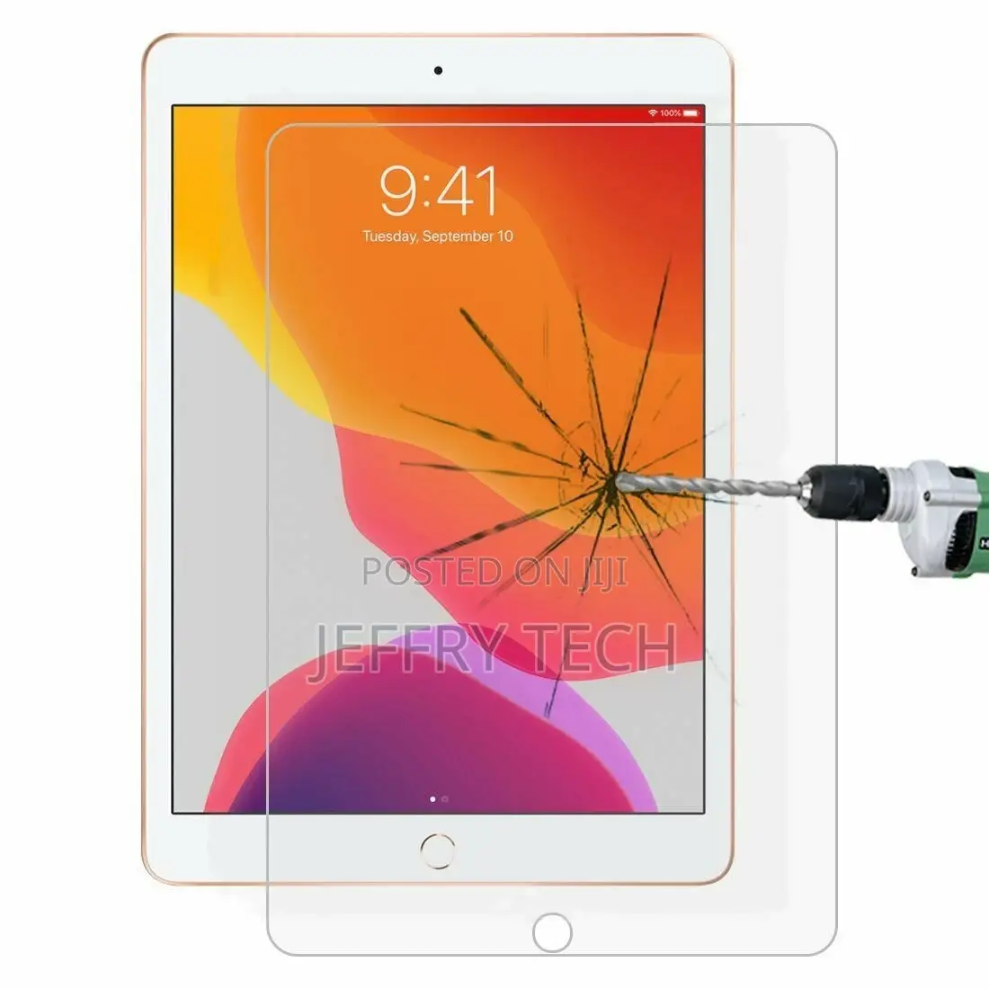 iPad 10.2 Full Screen Tempered Glass Scratch Protector Bubbl