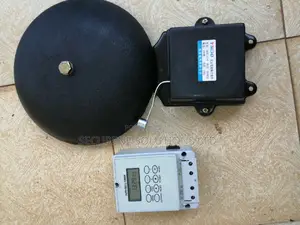 School/Church Bell Black Cast 250mm and Auto Bell Timer Switch