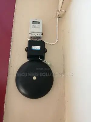 School/Church Bell Black Cast 250mm and Auto Bell Timer Switch