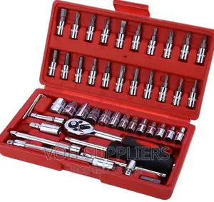 NEW 46pcs 1/4-Inch Socket Ratchet Wrench Combo Tools Kit Set