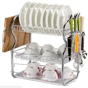 3 Layer Dish Rack-silver