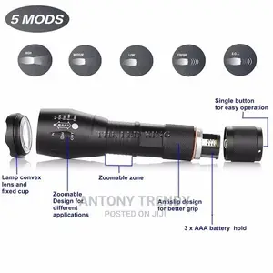 XML T6 Linterna Torch 18650 Battery Outdoor Camping .