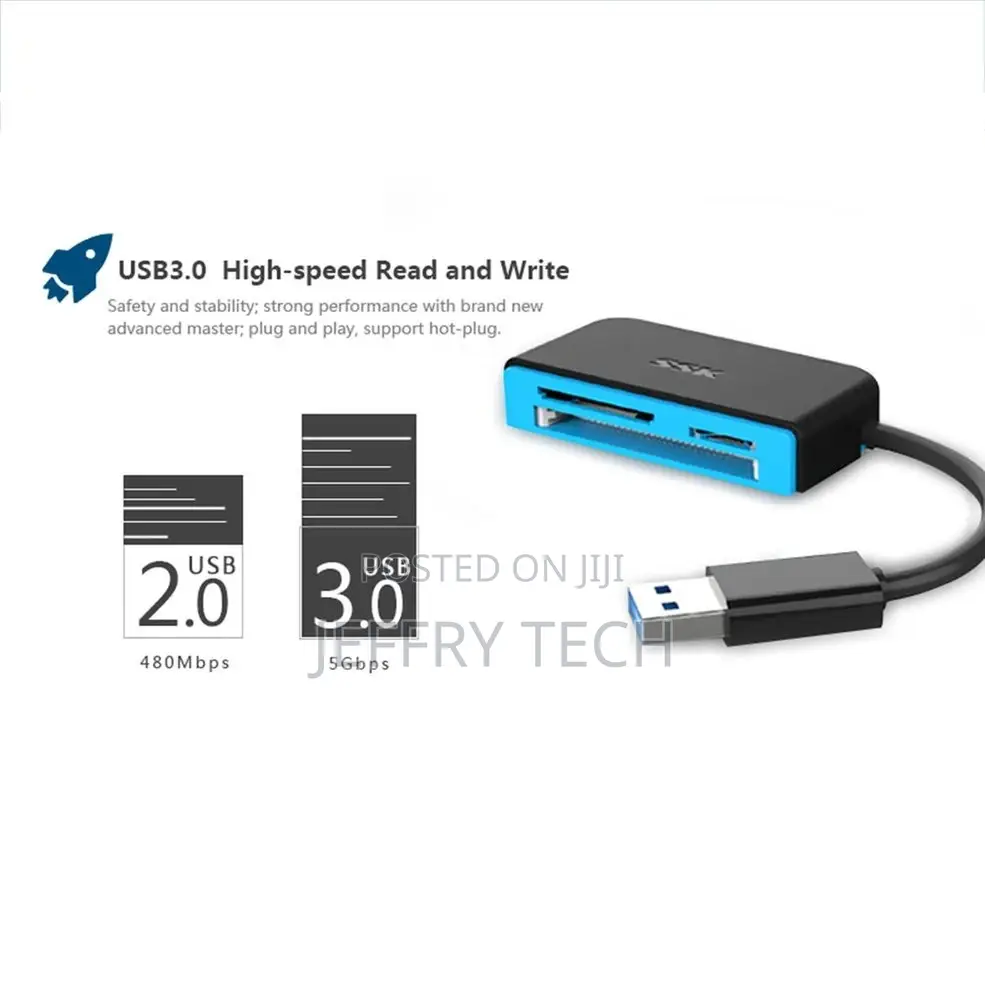 SSK SCRM330 USB3.0 Card Reader Support SD/TF/CF Card With 5