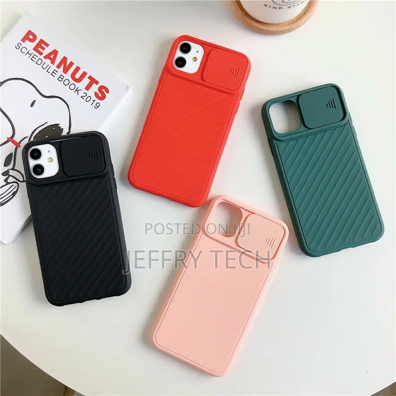 iPhone 13 12 11 Pro Max Case Rubber Slide Lens Camera Prote