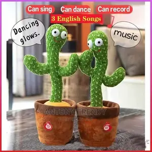 120 English Songs Electronic Light Up Plush Cactus.