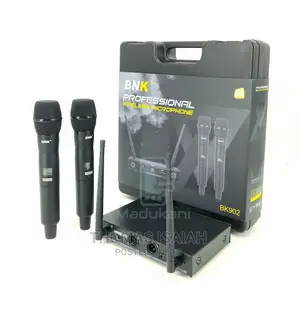 BNK BK902 UHF Dual 2 Channel Wireless Microphone System