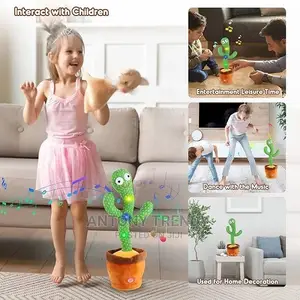 Talking Cactus Toy Repeats What You Say Singing Mimicking.