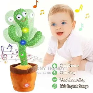 Talking Cactus Toy Repeats What You Say Singing Mimicking.