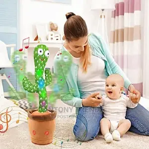 Talking Cactus Plush Toy With Led Light, Can Twist Body.