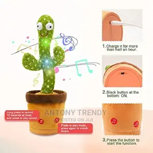 Dancing Cactus Plush Toy,Singing Cactus Toy Decoration .