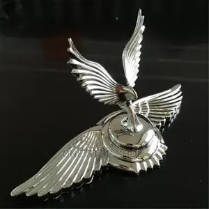 1pc Chrome Flying Wing Eagle Stand Front Bonnet Hood