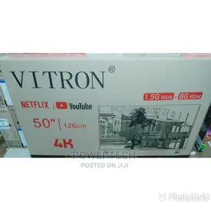 Vitron 50 Inches Smart Android 4K Tv 1.5gb Ram + 8gb Rom