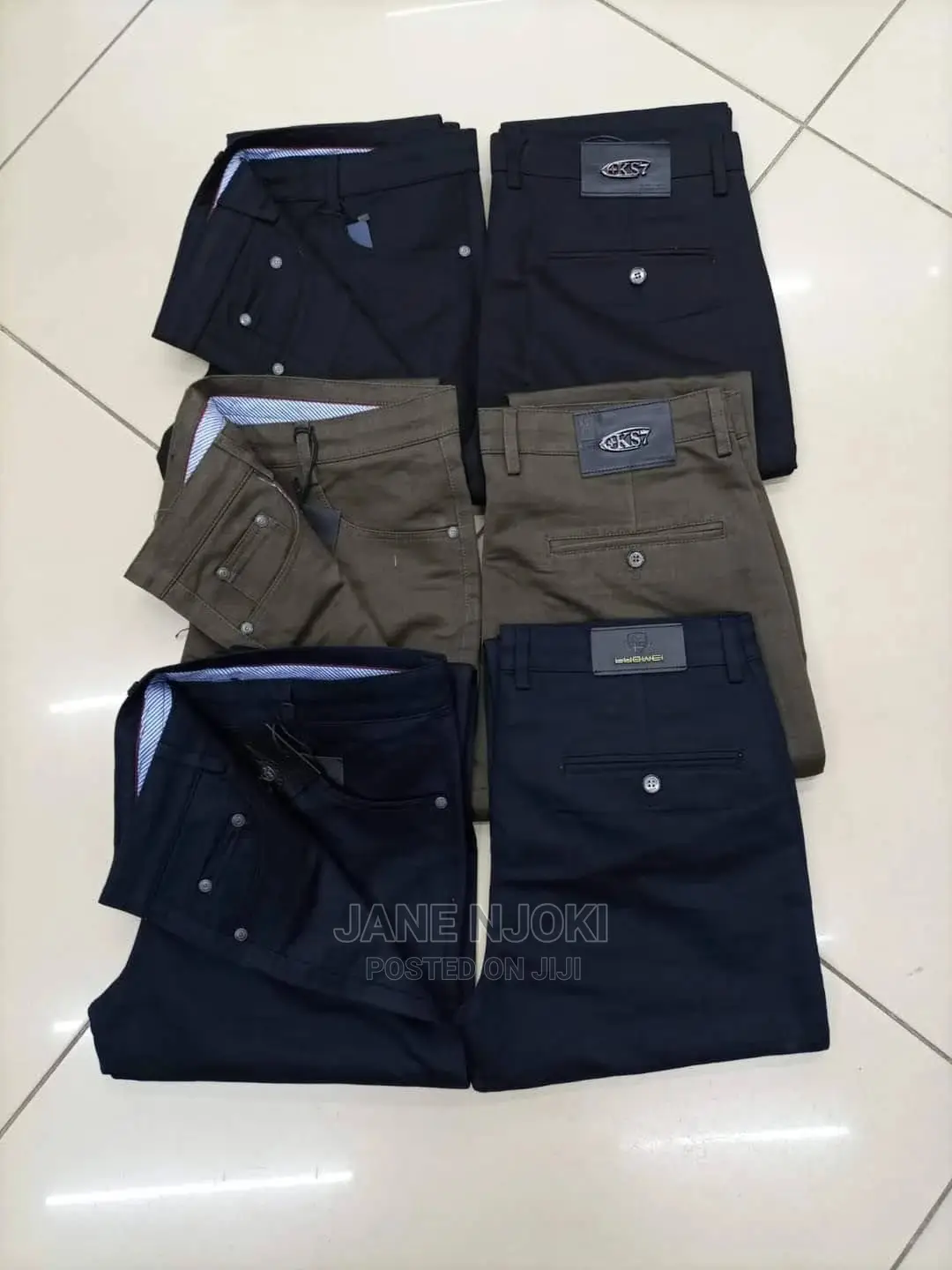 Men Trousers Khaki