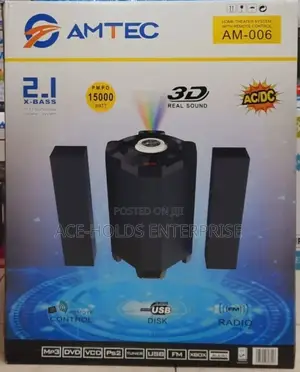 2.1ch Amtec Am-006 Home Theater Sound System.(Mtungi).