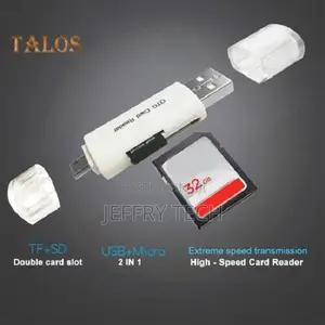 2 in 1 USB 2.0 Phone OTG Dual TF SD Card Reader Adapter For