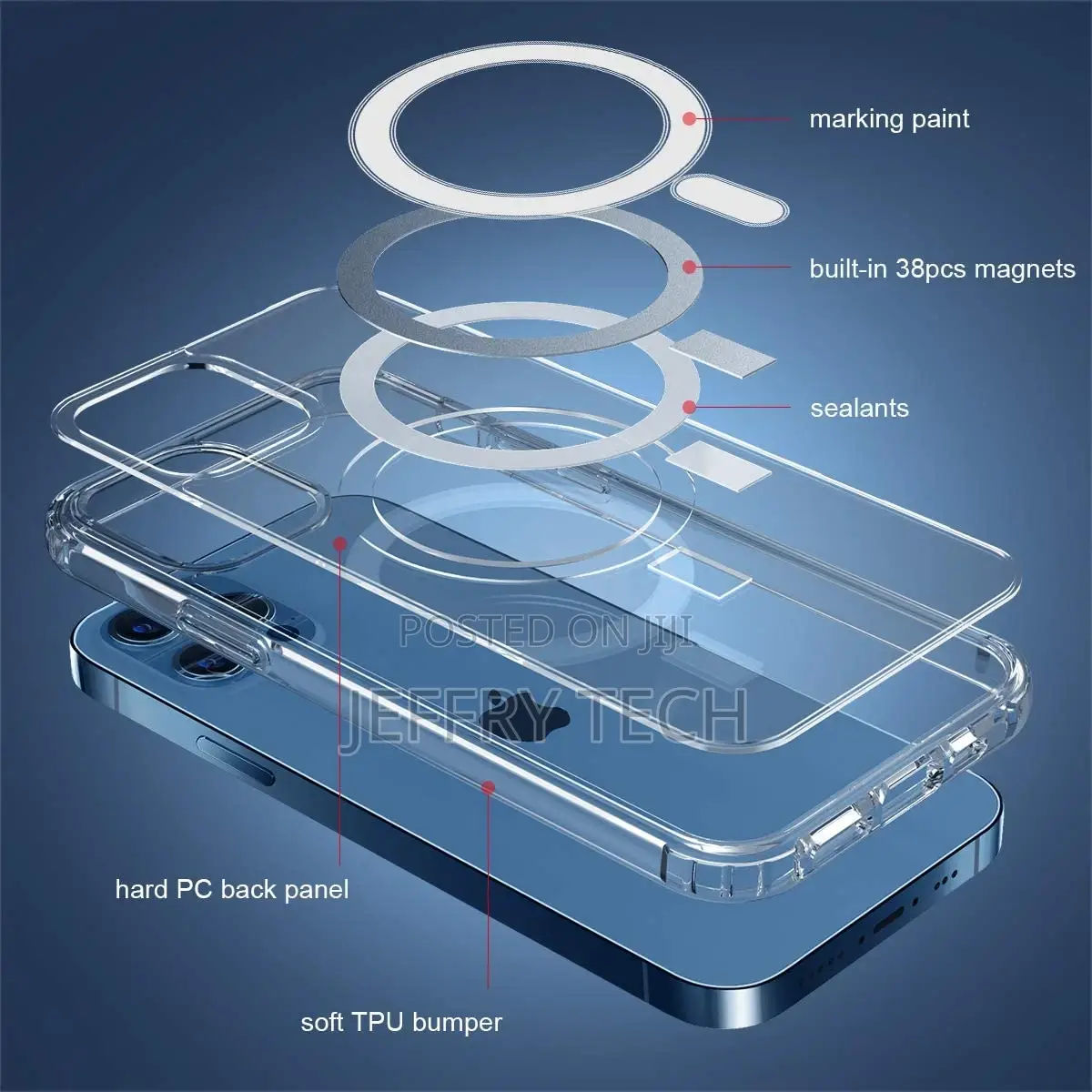 Clear Magnetic Case for iPhone 12 Pro Max Compatible With Ma