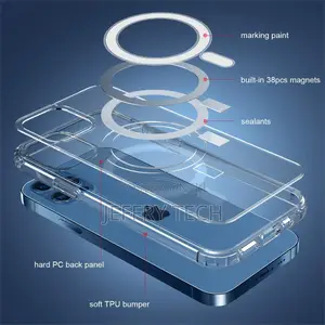 Clear Magnetic Case for iPhone 12 Pro Max Compatible With Ma