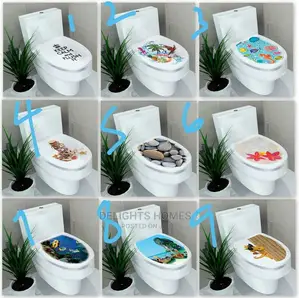 Creative 3D Toilet Seat Decals Removable Waterproof Sticker