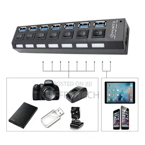 Compact USB 3.0 High Speed Hub With Separate 7-Ports With Po