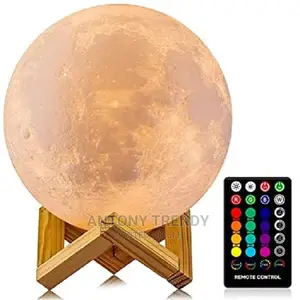 16 Colors LED Night Light3d Printing Moon Light With Stand .