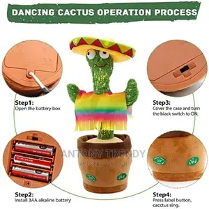 Dancing Cactus Plush Babies Talking Repeating Home Decor