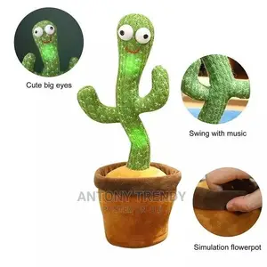 Dancing Talking Cactus Plushtoy Electronic With Song Sound .