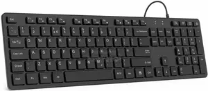 Wired USB Keyboard, Wired Keyboard USB for PC Laptop UK Layo