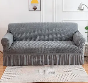 Dark Grey 5 Sitter Turkish Elastic Sofa Cover