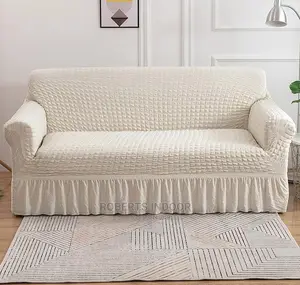Cream White Turkish Elastic Sofa Cover