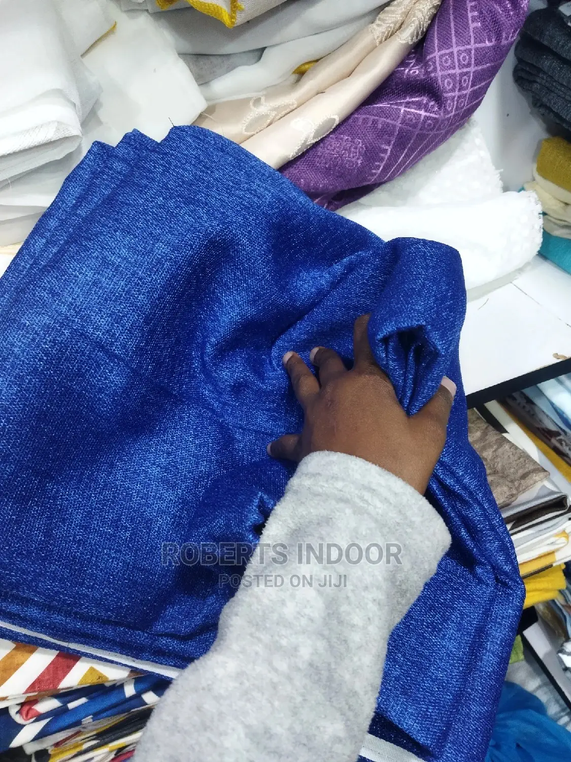 Royal Blue Elegant House Curtain