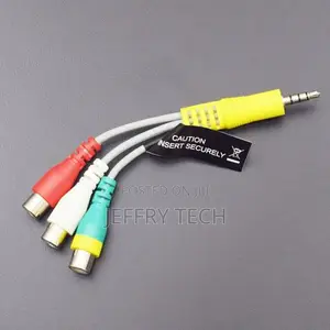 3.5mm Male Plug to 3 RCA Female Audio Video AV Cable