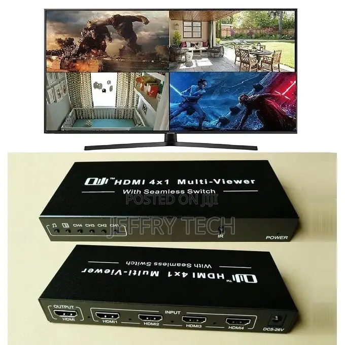 4x1 Hdmi-Compatible Multiviewer 1080p Quad Screen Real Time