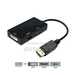 4 in 1 Displayport DP Male to DVI HDMI VGA Audio Female Adap
