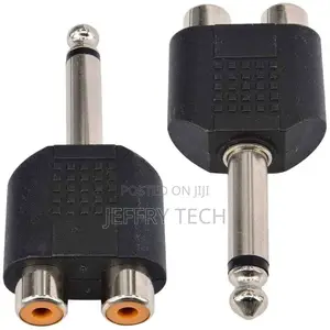 6.5mm Male Plug to Double RCA Female Jack Y Type Audio Adapt