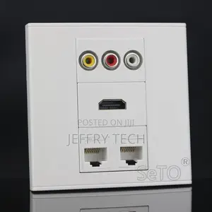 Seto 86 Type Double RJ45 Cat5e Network Lan + RCA AV Audio +