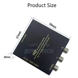 AV (RCA) to Hdmi-Compatible Audio Video Converter,