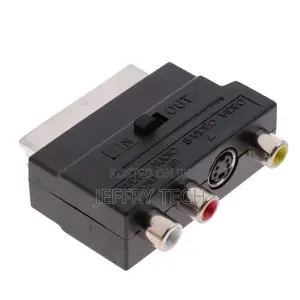 SCART to 3 RCA Composite Phono Adaptor Converter in Out Swit