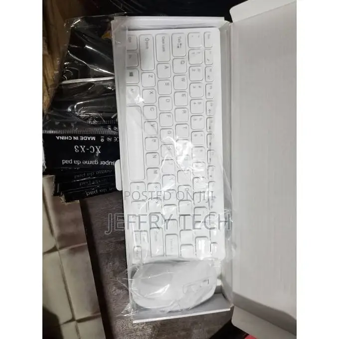 Wireless Keyboard and Mouse Combo White