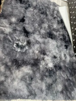 Grey Soft Patched Fluffy Carpet