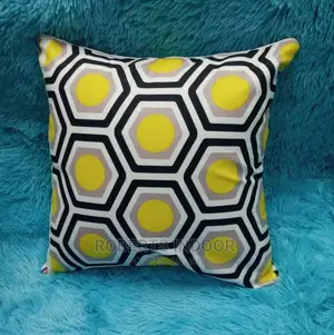 Yellow and Black Throw Pillow