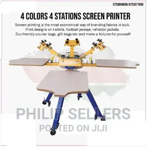 4 Color 4 Station Screen Printer