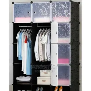 Plastic Wardrobe-(Black Color)