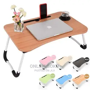 Portable Foldable Laptop Compute Table Stand With Cup Holder