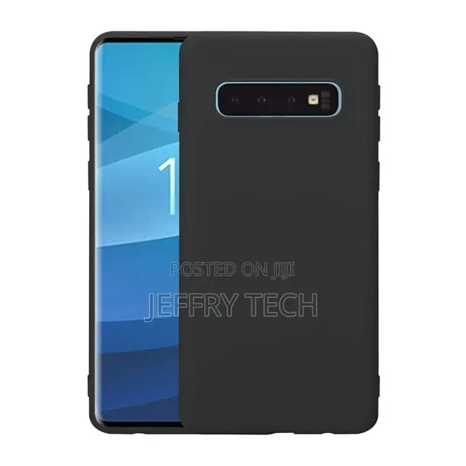 Black Silicon Case for Samsung Galaxy S10